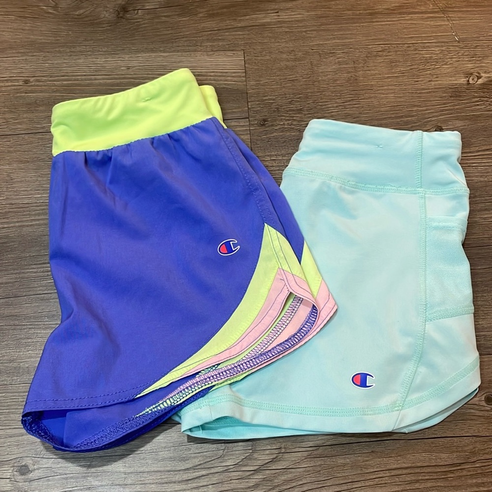 Girls Champion Athletic Shorts - 7/8 - Blue